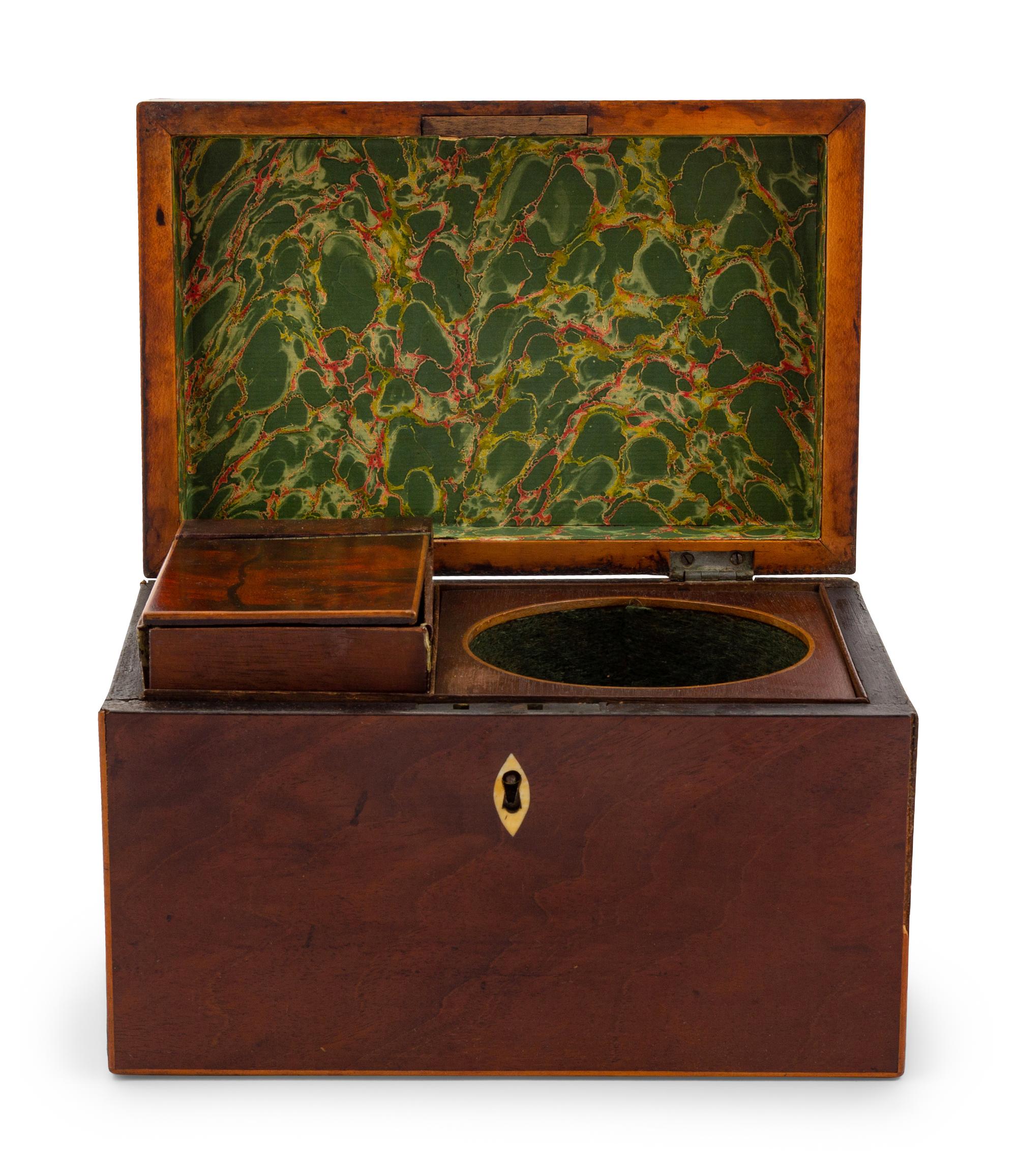 A Regency Mahogany Tea Caddy