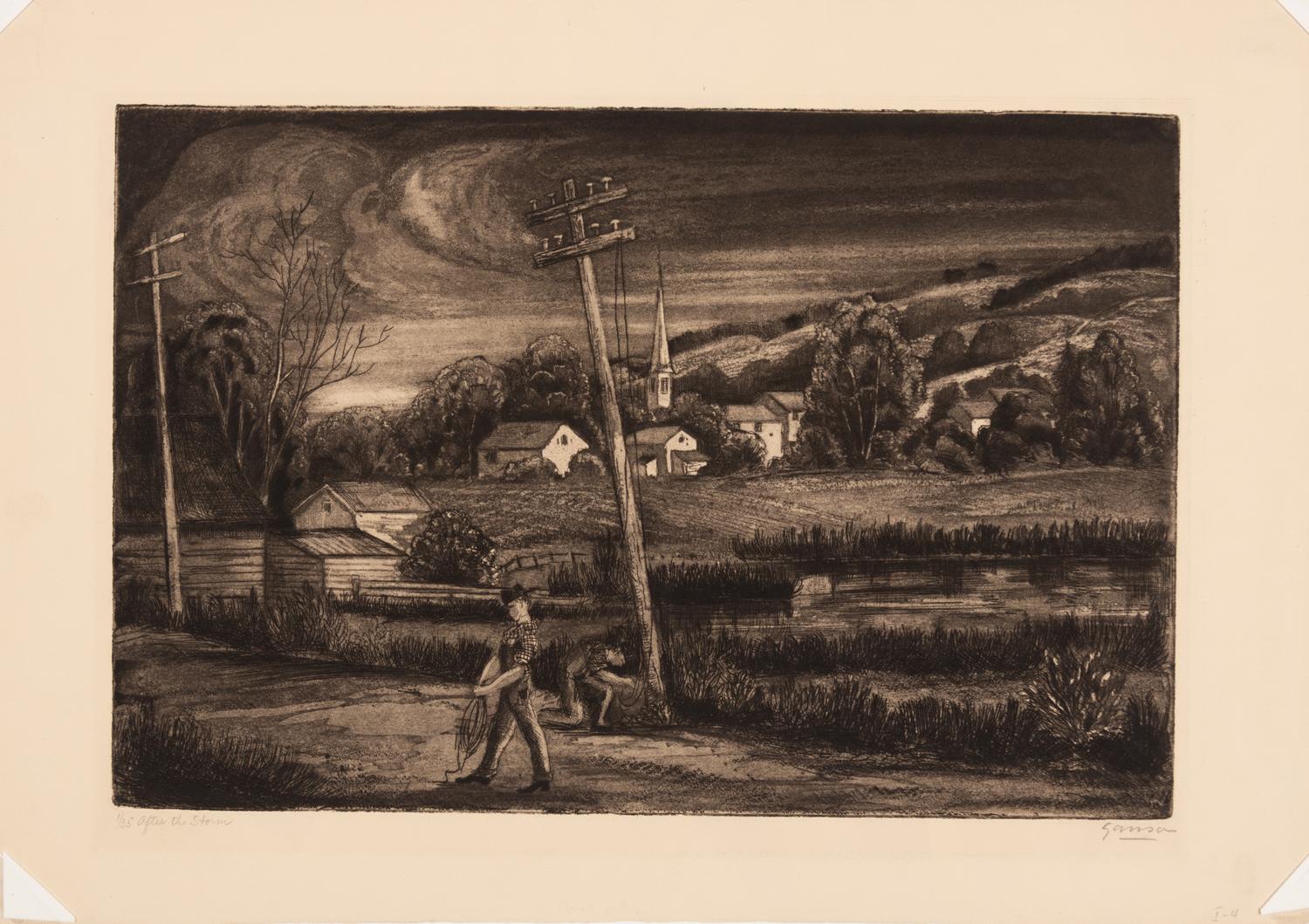 A pair of prints ( Studio Mirror; After the Storm )
