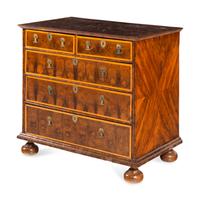 A William and Mary Oyster Veneered Chest of Drawers