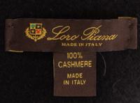 A Loro Piana Black and Burgundy Cashmere Oblong Floral Wrap, 77" x 29".