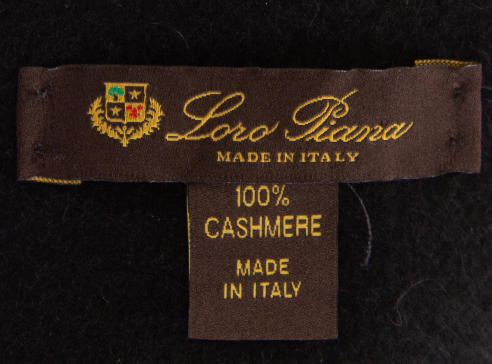 A Loro Piana Black and Burgundy Cashmere Oblong Floral Wrap, 77" x 29".