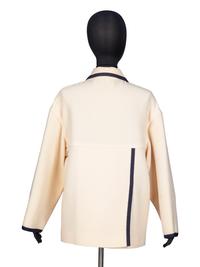 Chanel, Cream & Navy Tweed Jacket
