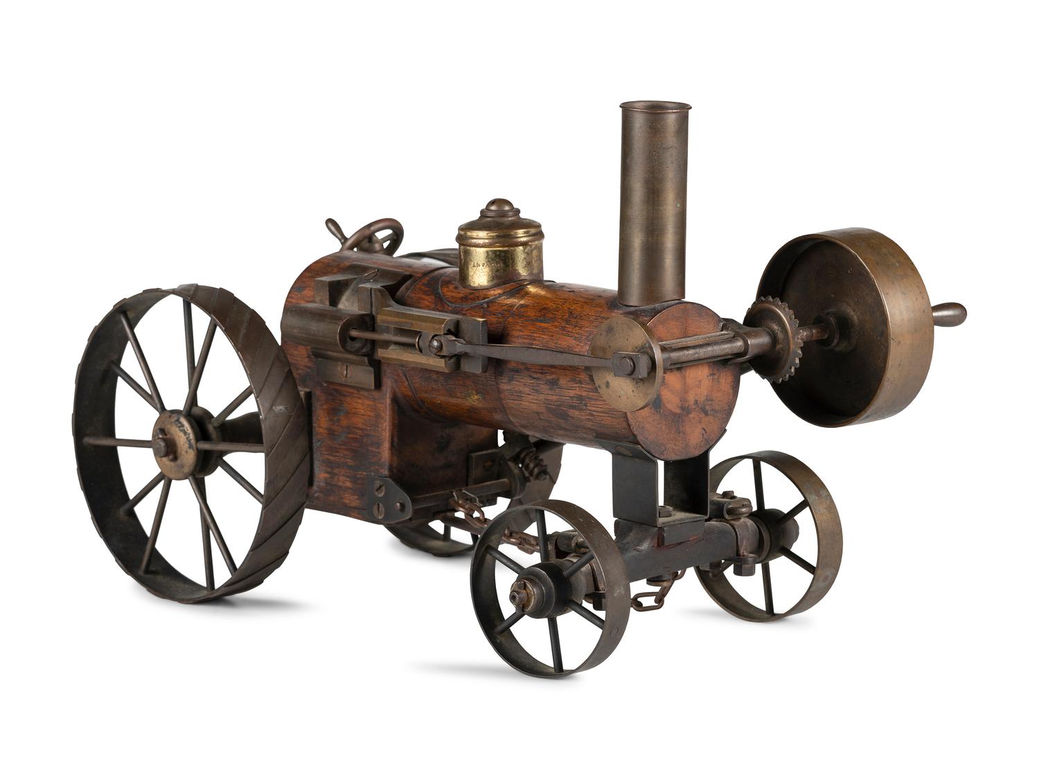 A Scratch-Made Wood and Metal Steam Tractor