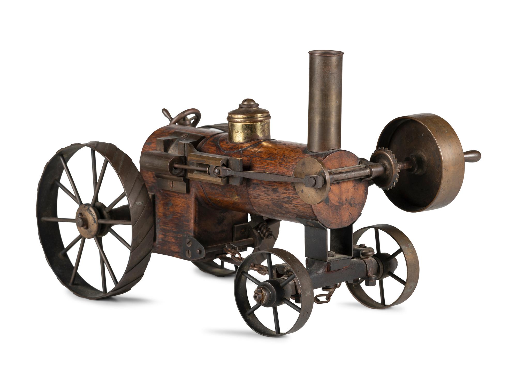 A Scratch-Made Wood and Metal Steam Tractor