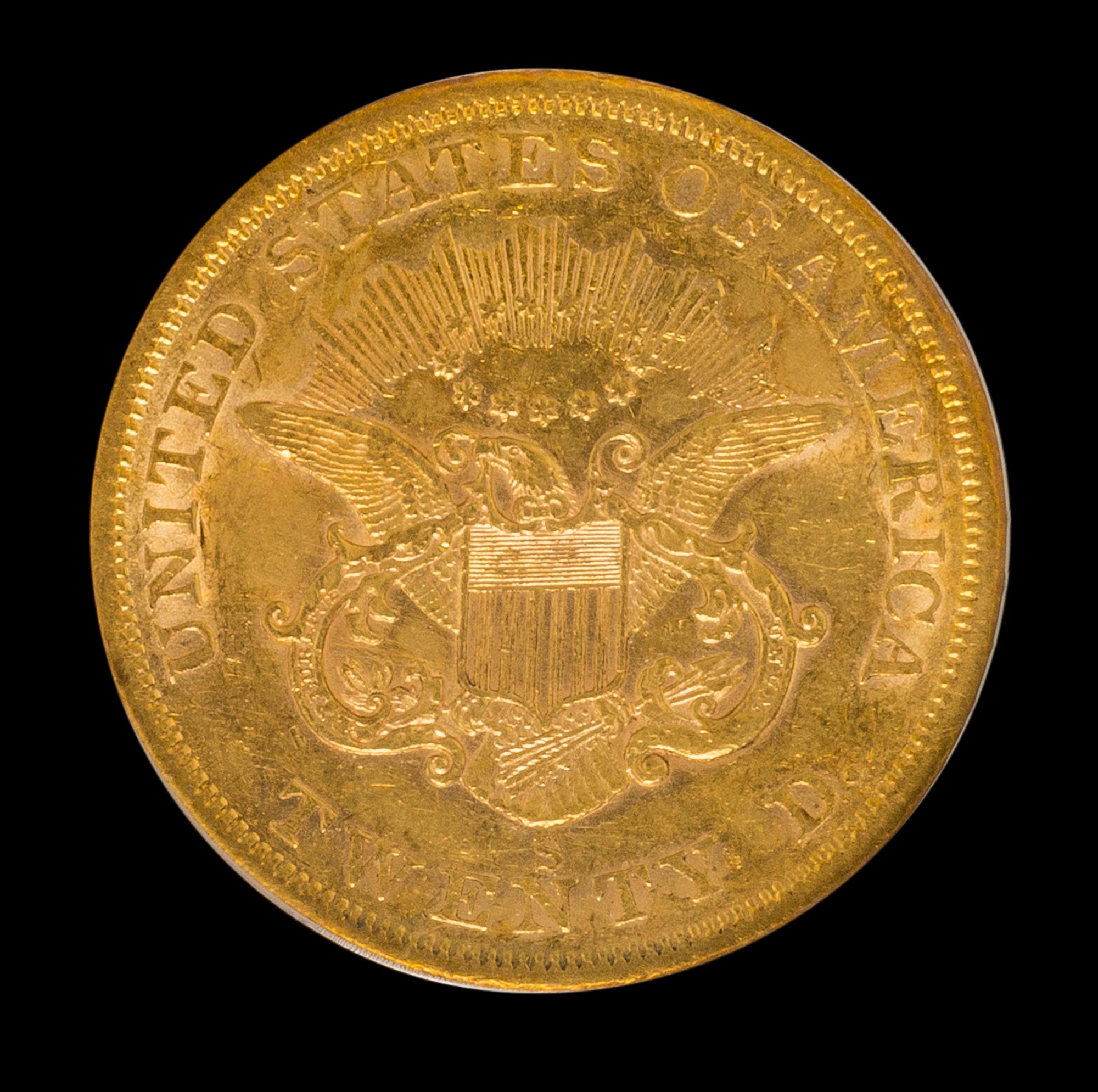 A United States 1856-S Liberty Head $20 Gold Coin