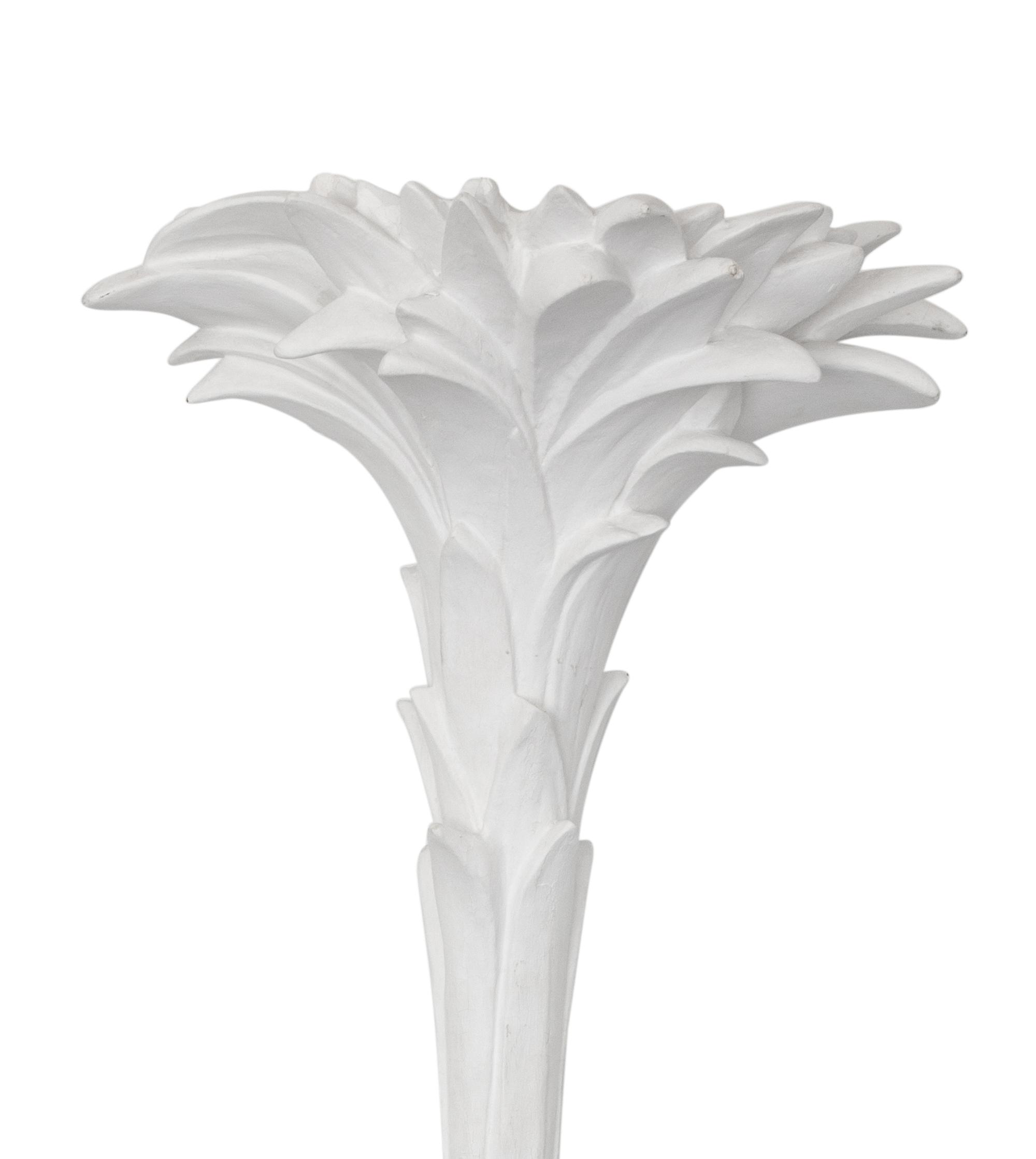 A Pair of Painted Palm Tree Torchères in the Manner of Serge Roche