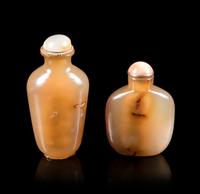 Two Chinese Agate Snuff Bottles
