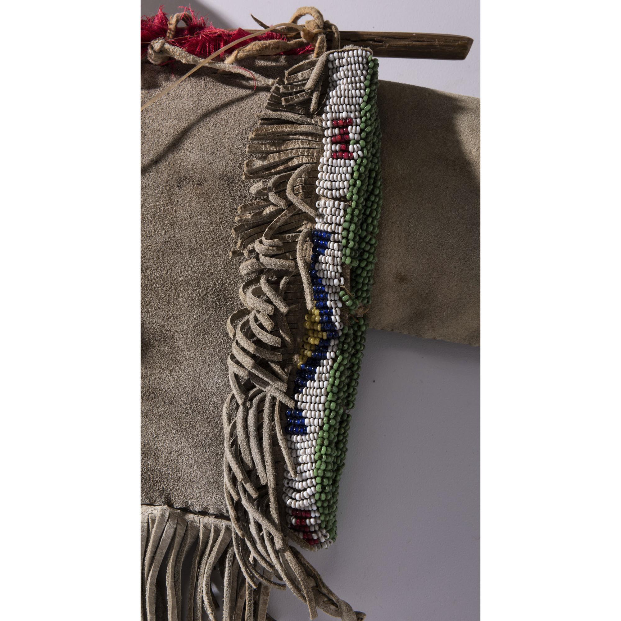 Sioux Beaded Hide Bowcase and Quiver, with Bow