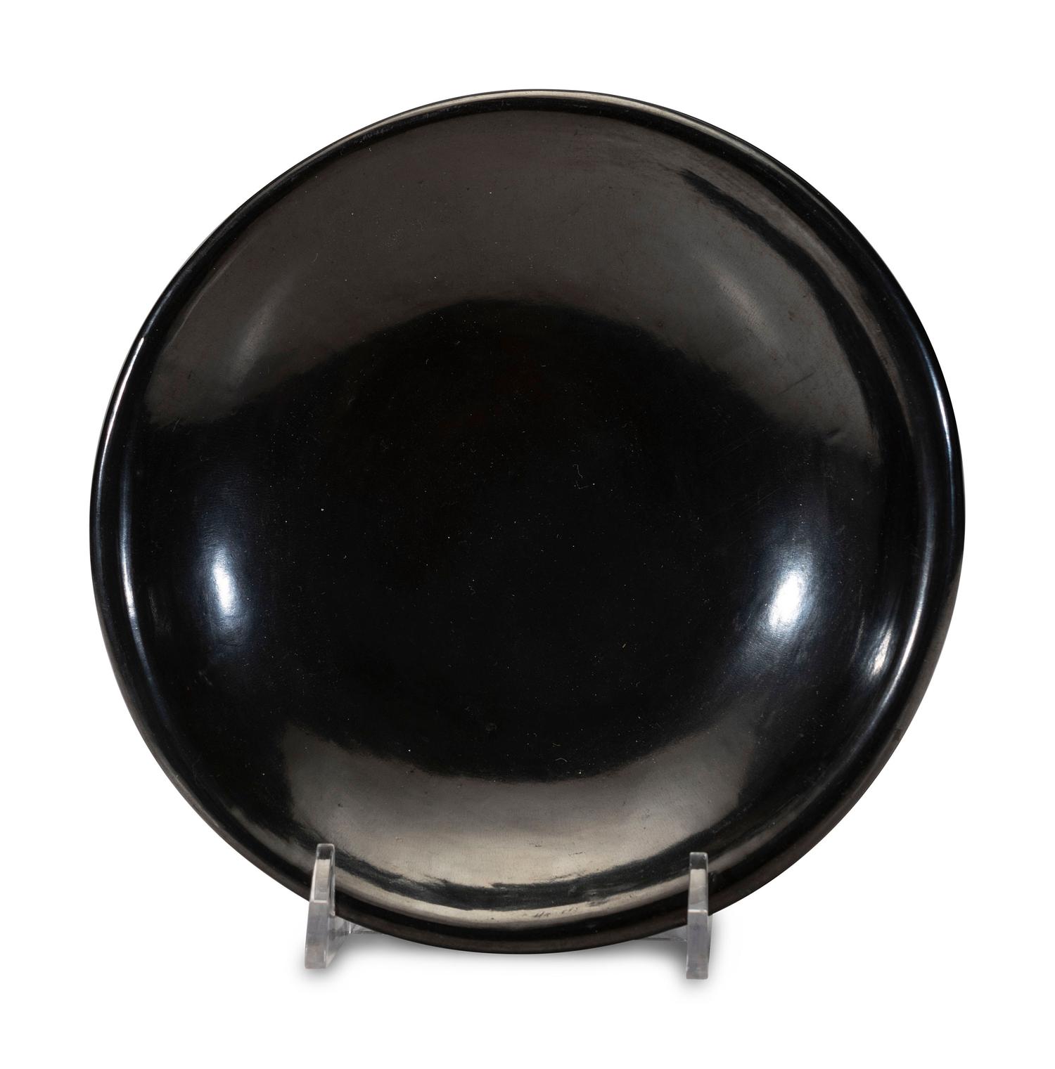 Blackware Pottery Plate, 1956-1965