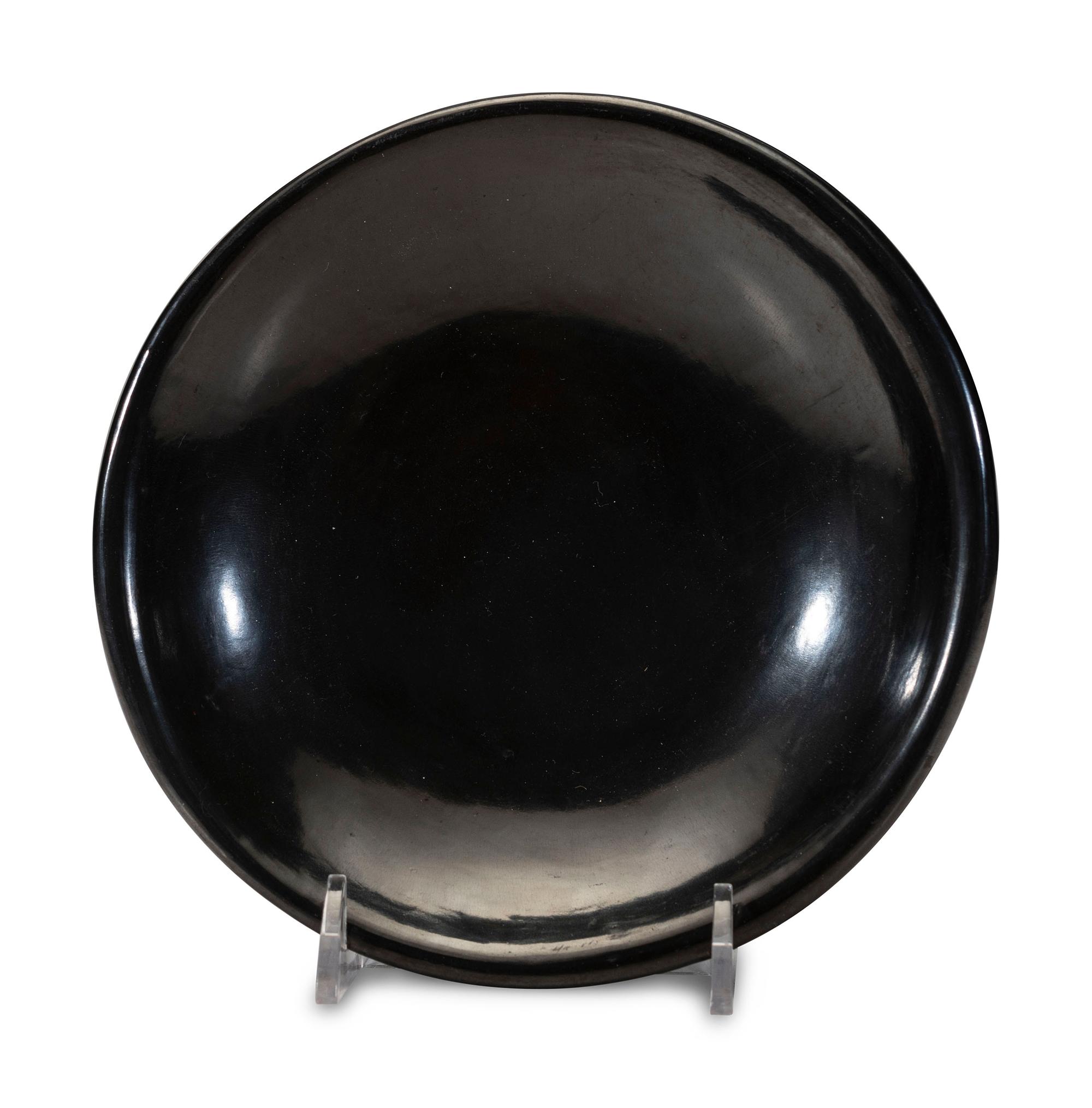 Blackware Pottery Plate, 1956-1965