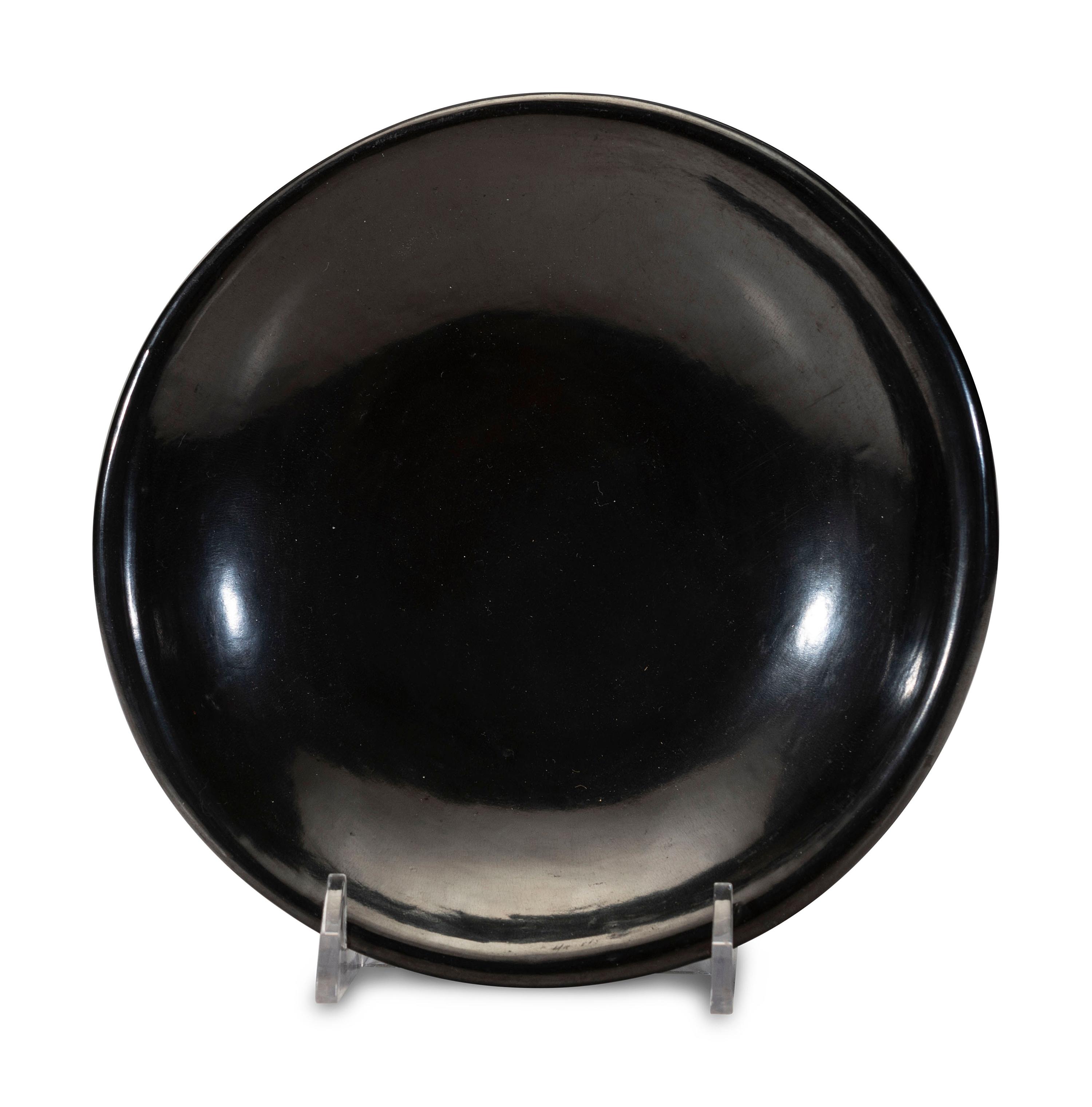 Blackware Pottery Plate, 1956-1965