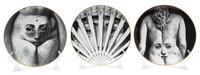 A Collection of Eight Rosenthal Fornasetti Plates Diameter 9 1/4 inches. — MID 20TH CENTURY