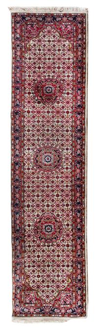 A Indo-Bidjar Wool Runner 10 feet 5 1/2 inches x 2 feet 8 inches.
