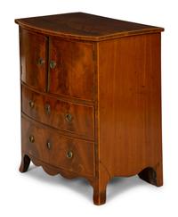 A Regency Style Mahogany Bow Front Side Cabinet