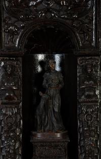 An Italian Baroque Style Carved Oak Cabinet on Stand — 18TH CENTURY