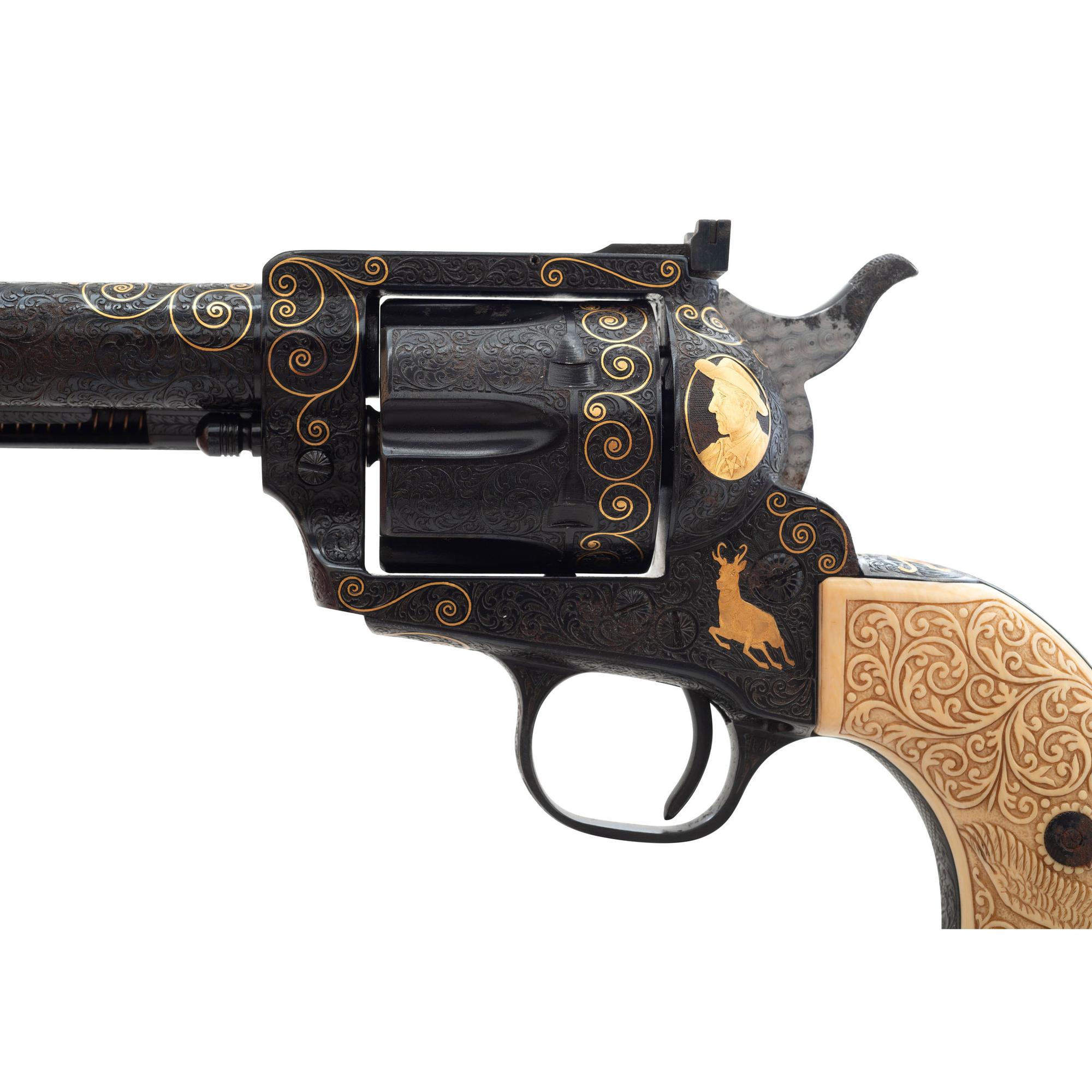 **Colt New Frontier .45 Engraved by Paul Jaeger