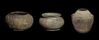 Three Chinese Grey Pottery Jars