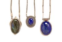 A Collection of Silver, Hardstone and Gemstone Necklaces,