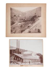 [COLORADO]. A pair of photographs of Colorado smelter houses, comprising: