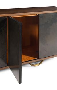 A Julian Chichester Oak and Parchment Danish Cabinet