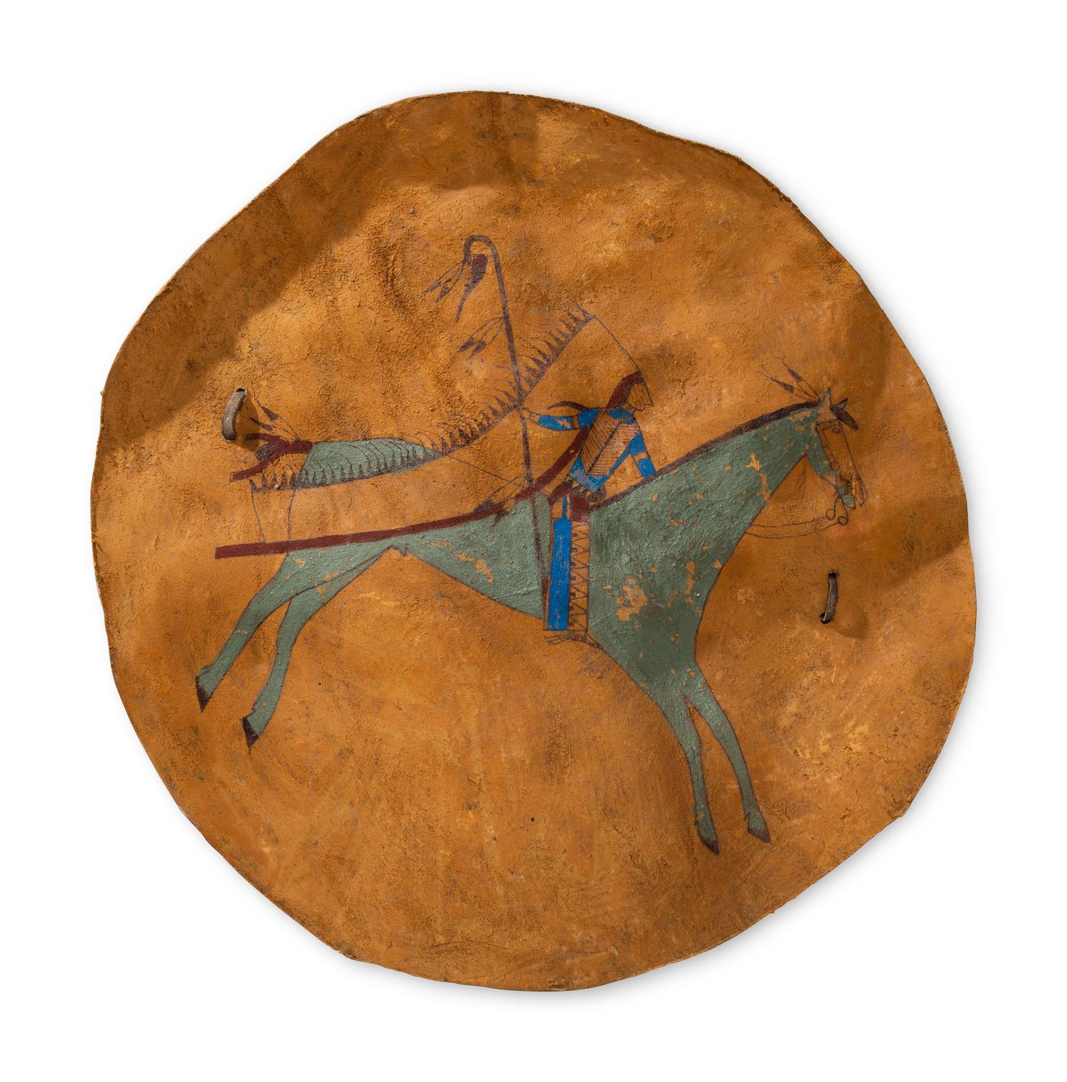 Plains Painted Hide Shield