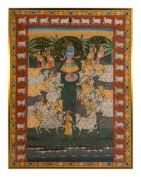 Two Indian Pichwais, Second Half of 20th Century