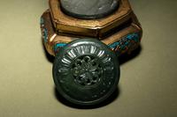 A Pair of Carved Celadon Jade Cylindrical Parfumiers