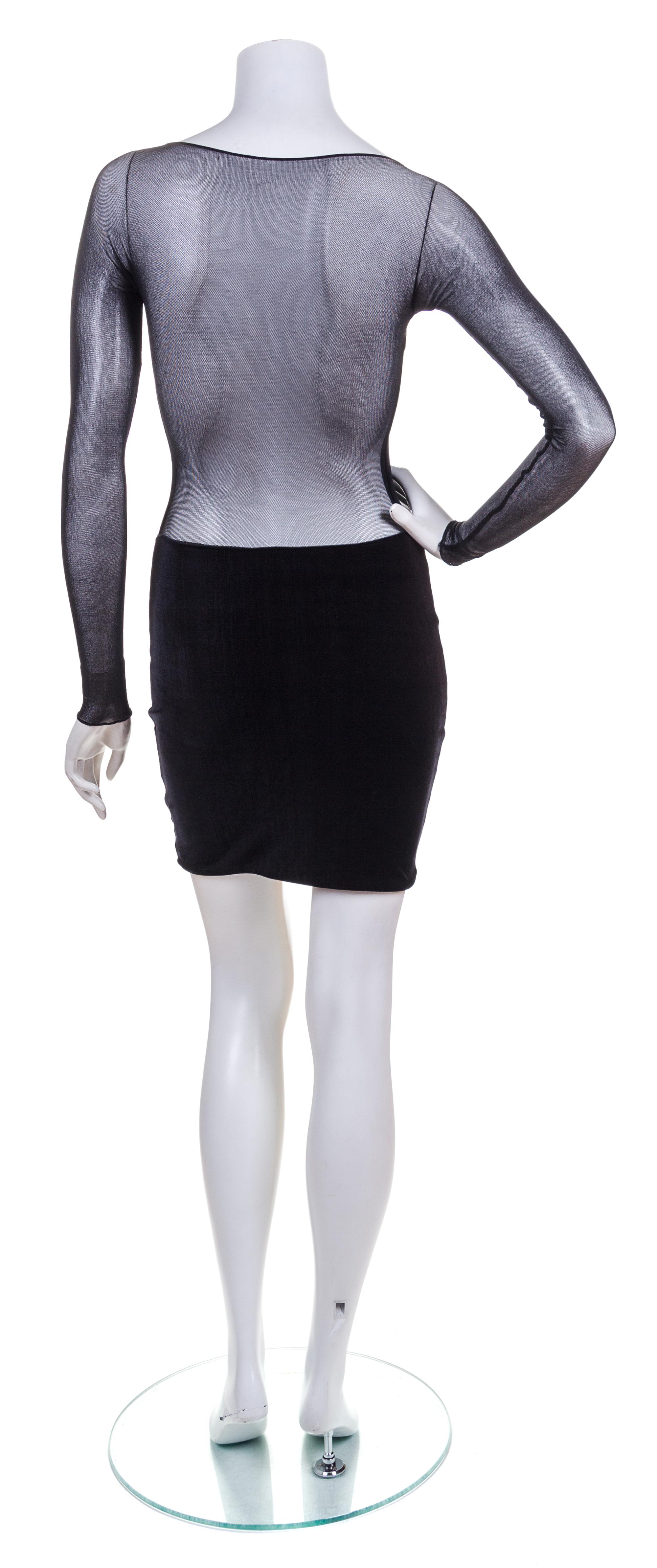 A Sant Angelo Black Velvet Dress, Size 2.