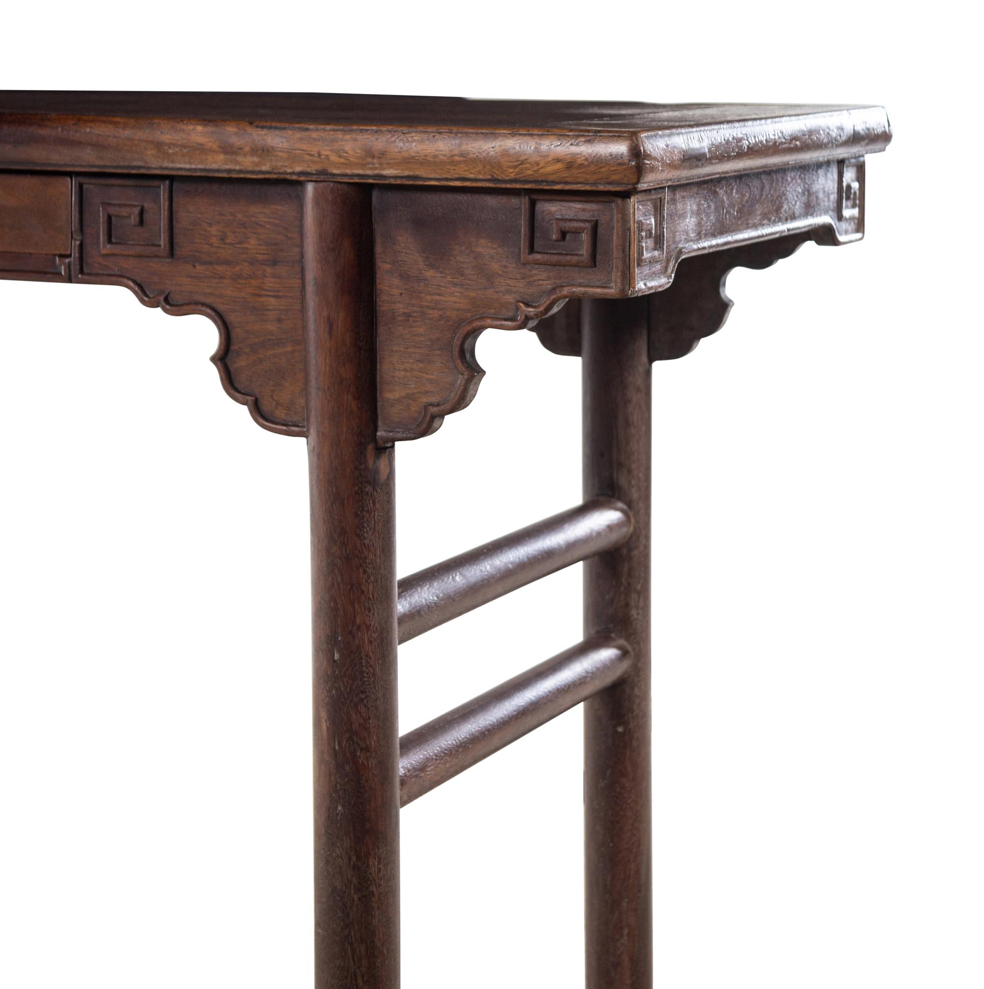 A Tieli Wood Recessed-Leg Altar Table, Pingtou'an