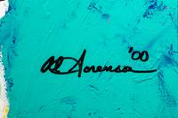 A Michael Jordan Chicago Bulls Signed Autograph Original Al Sorenson Painting (Upper Deck Authenticated)
