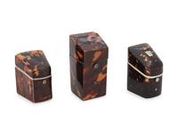 Three English Tortoise Shell Veneered Étui Cases