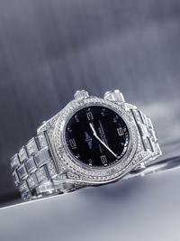 A RARE BREITLING, REF. J56321 18K WHITE GOLD AND DIAMOND LIMITED EDITION 'EMERGENCY' CHRONOGRAPH WRISTWATCH