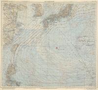 [WORLD WAR II - HIROSHIMA]. Map of the East China Sea carried on board the Enola Gay by Captain Bob Lewis, 6 August 1945.