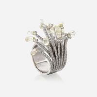 A white gold diamond ring, Guiseppe Giacomello, Chuang Yu