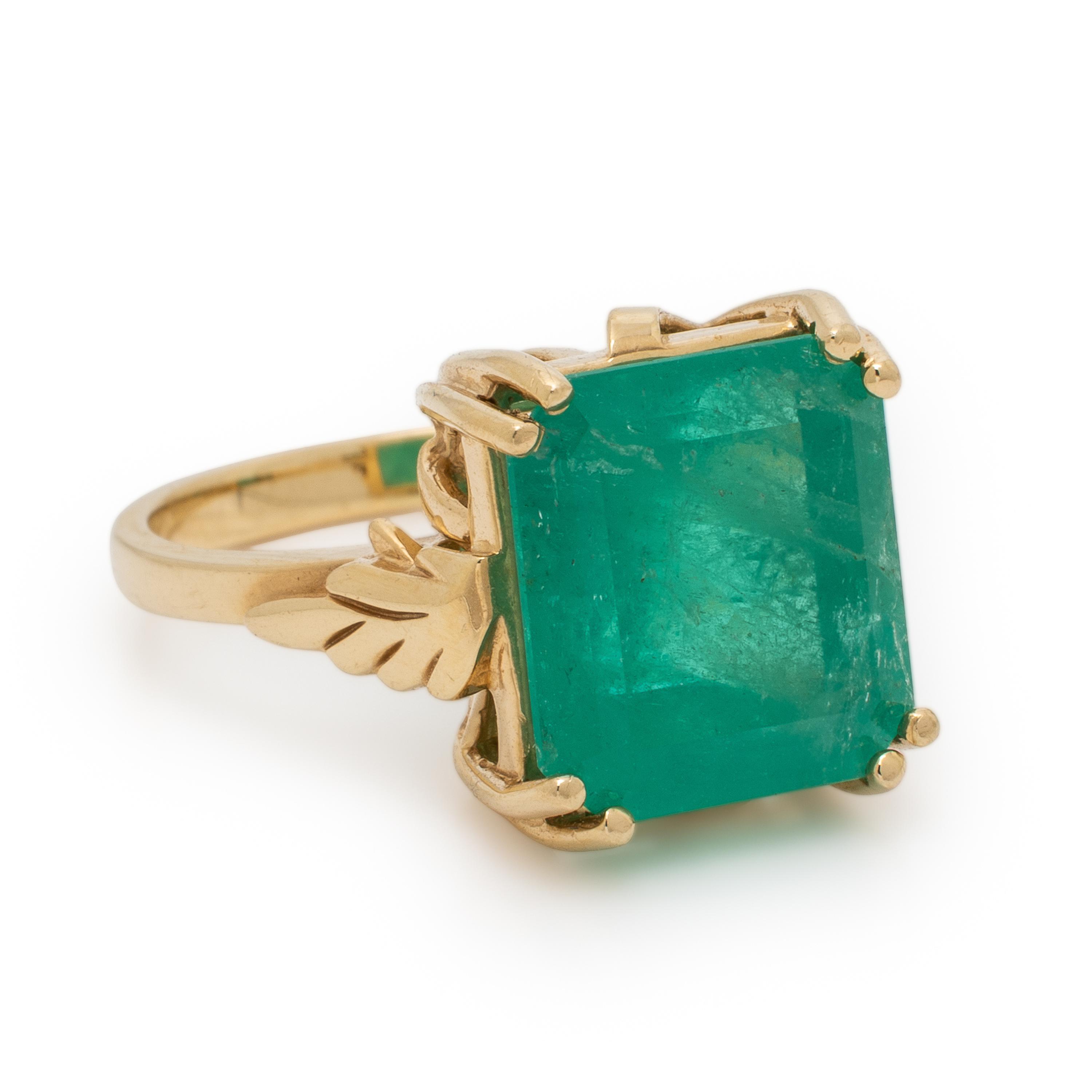 Emerald and Yellow Gold Ring