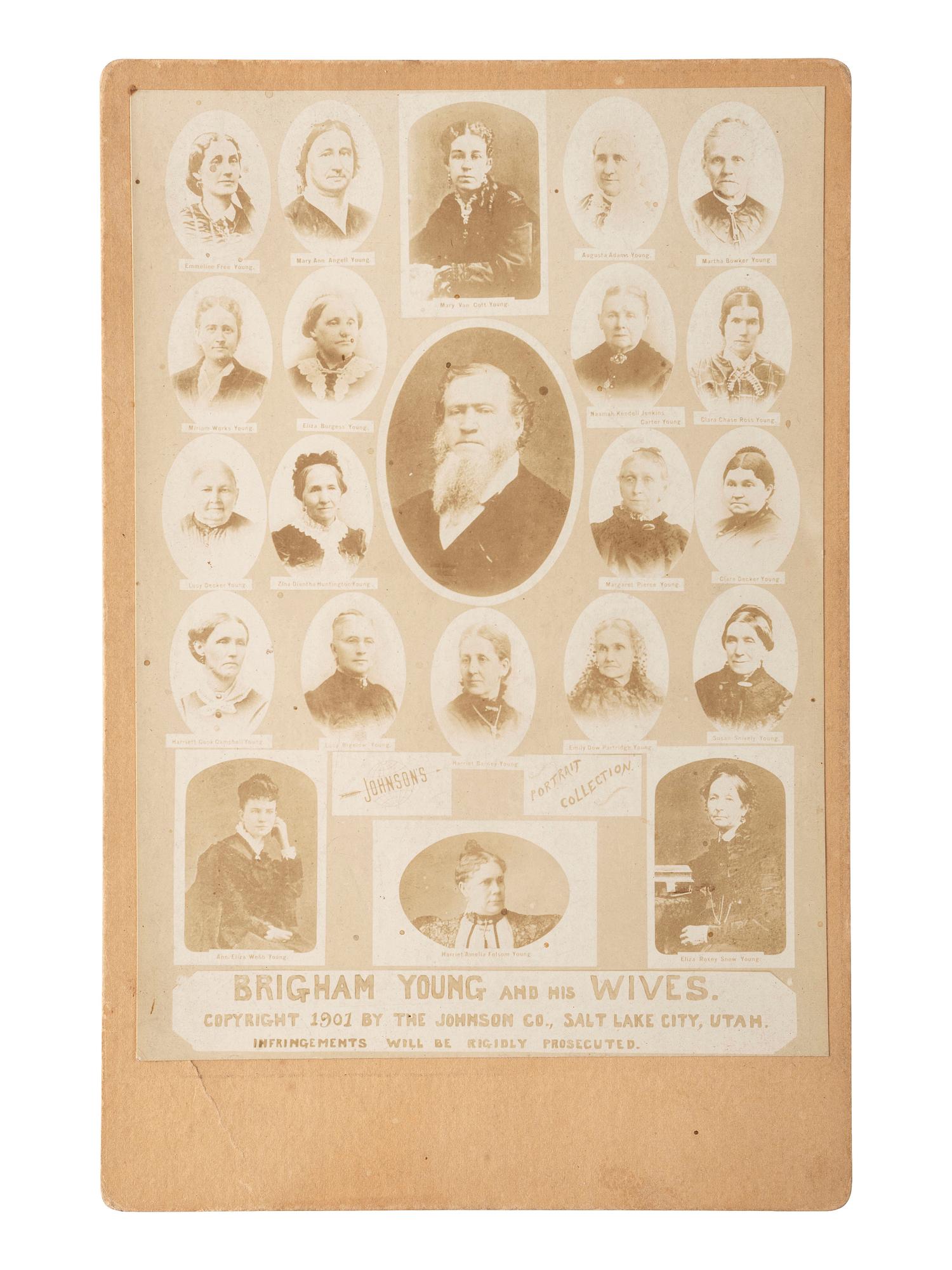 [WESTERN AMERICANA]. Brigham Young and his Wives . Salt Lake City, UT: The Johnson Co., 1901.