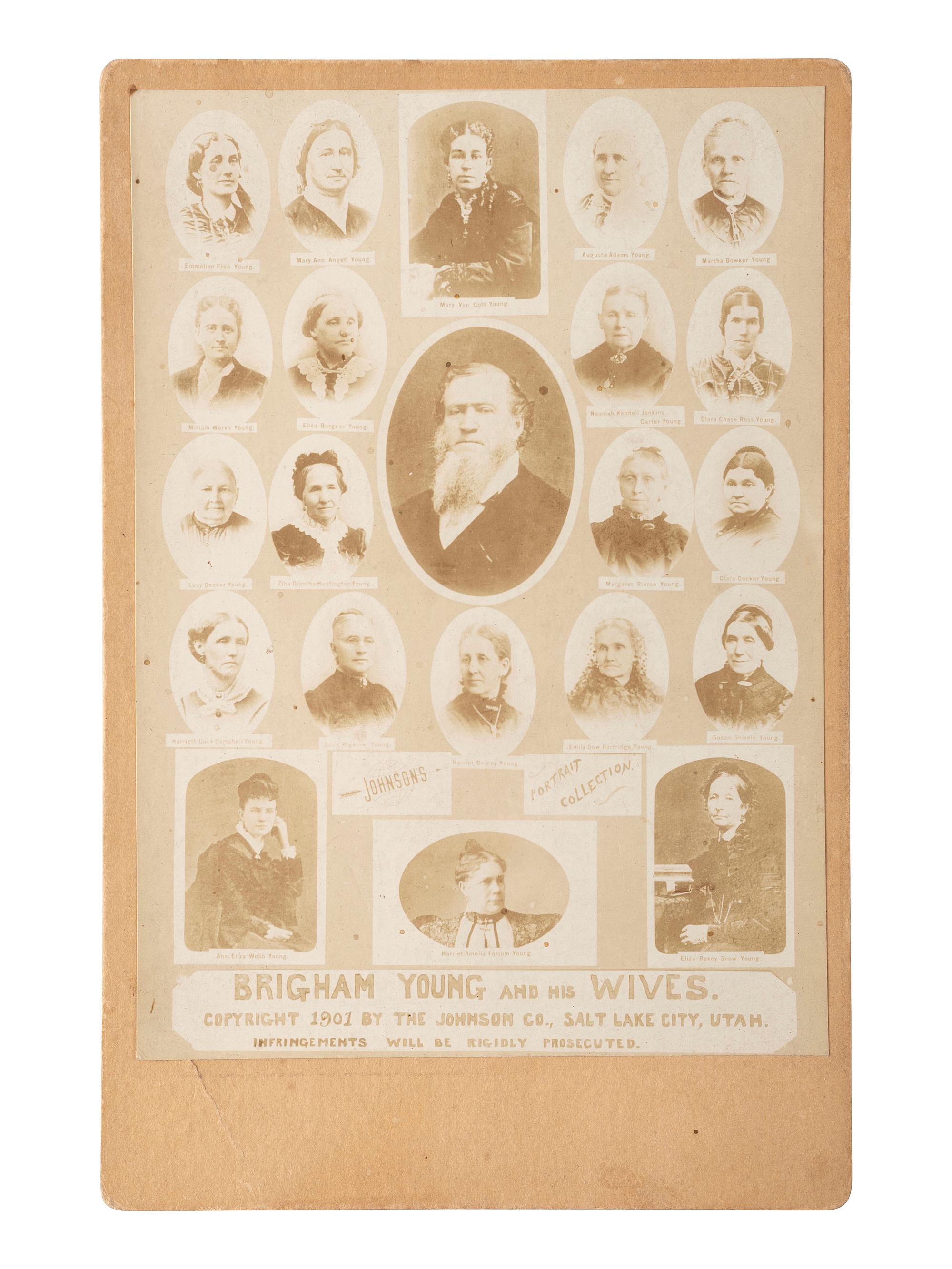 [WESTERN AMERICANA]. Brigham Young and his Wives . Salt Lake City, UT: The Johnson Co., 1901.