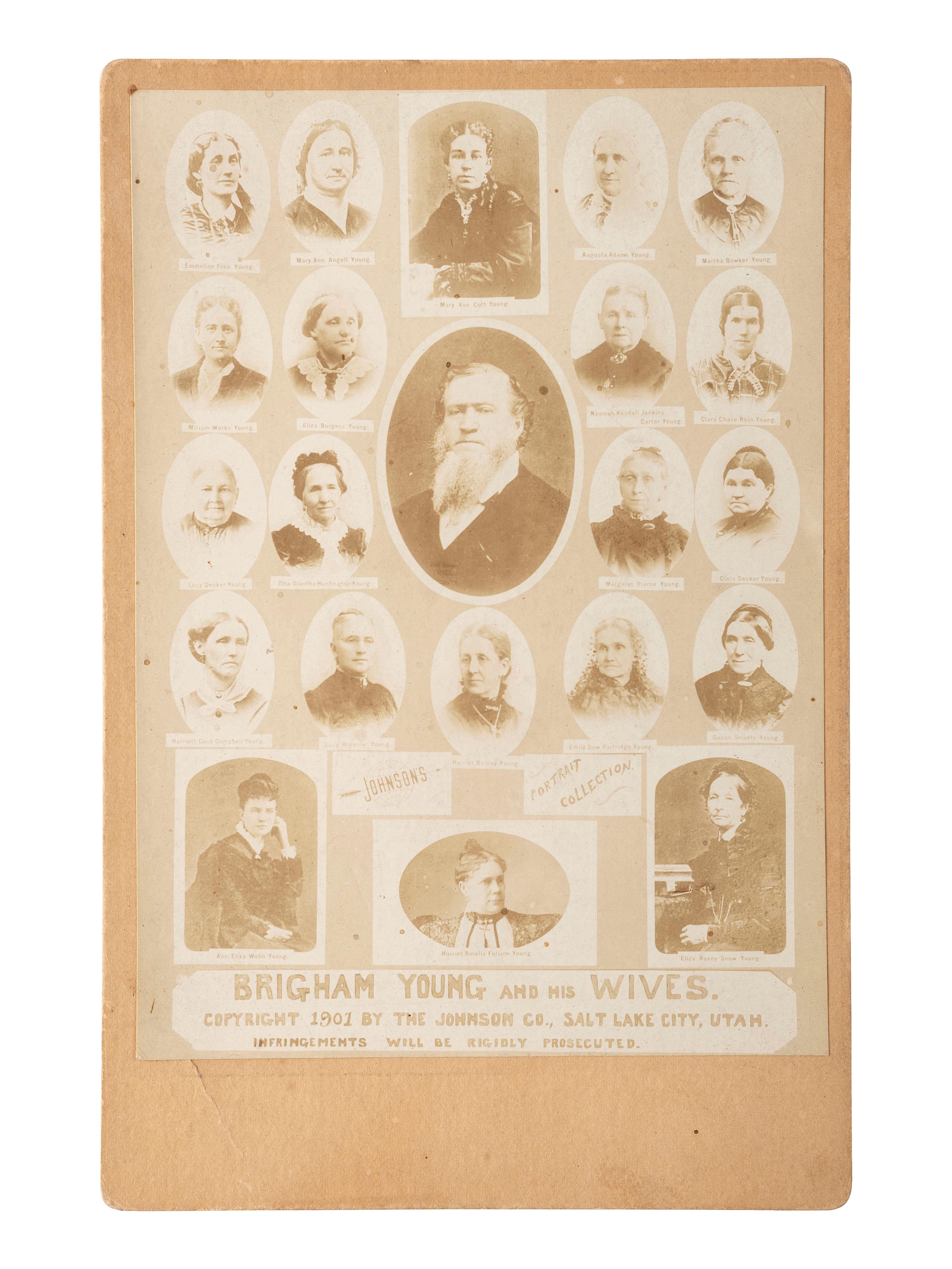 [WESTERN AMERICANA]. Brigham Young and his Wives . Salt Lake City, UT: The Johnson Co., 1901.