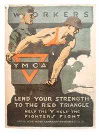 [WORLD WAR I]. A group of 8 posters highlighting the Y.M.C.A., Y.W.C.A., and United War Work Campaign, including:
