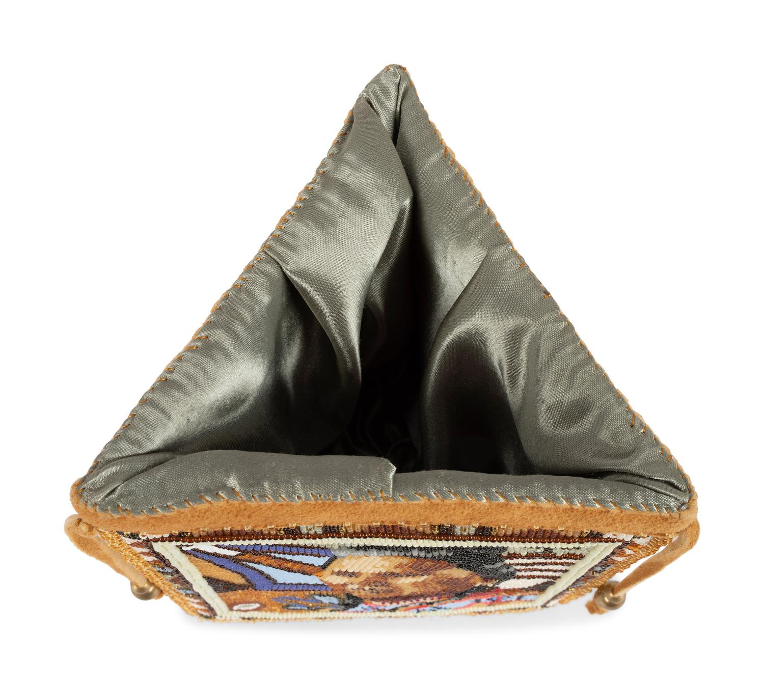 Triangular Beaded Trinket Box, Chief Joseph
