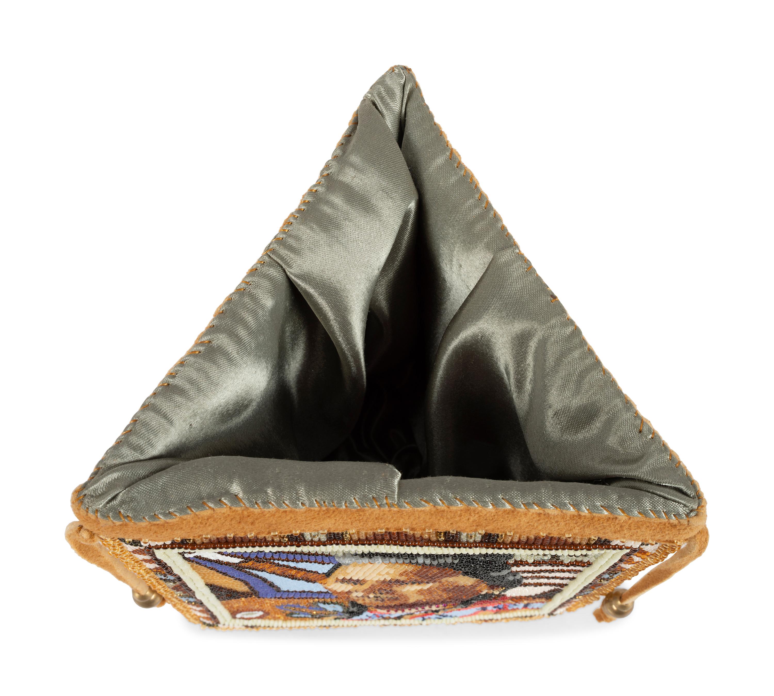 Triangular Beaded Trinket Box, Chief Joseph