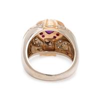 SYNTHETIC RUBY AND DIAMOND RING