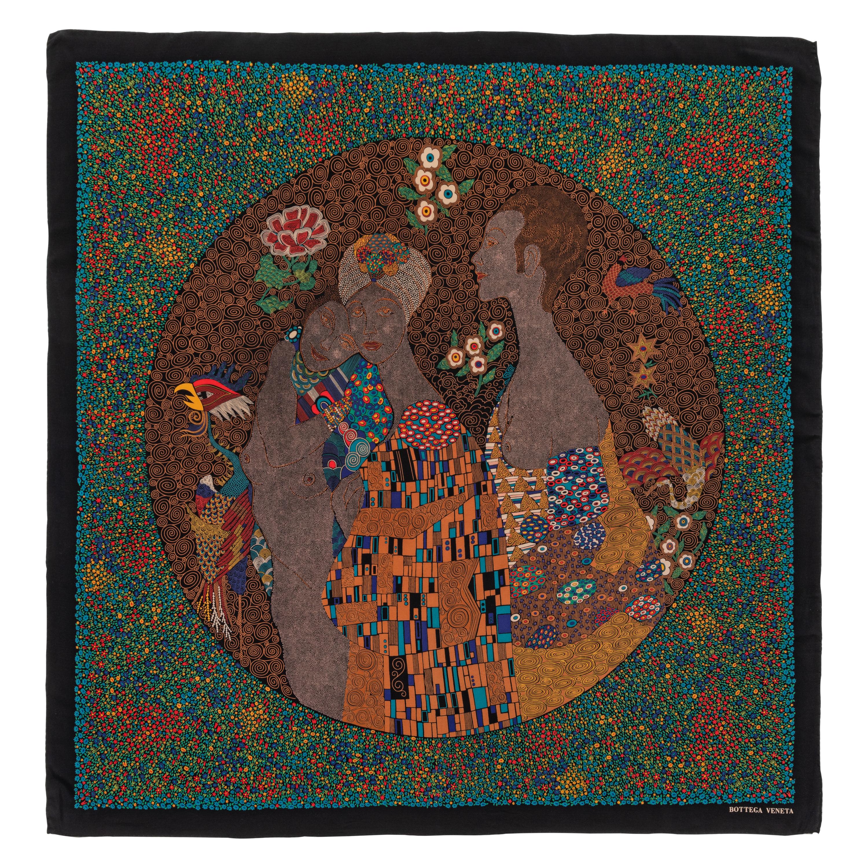 Two Bottega Veneta Silk Scarves, 1980-2000s