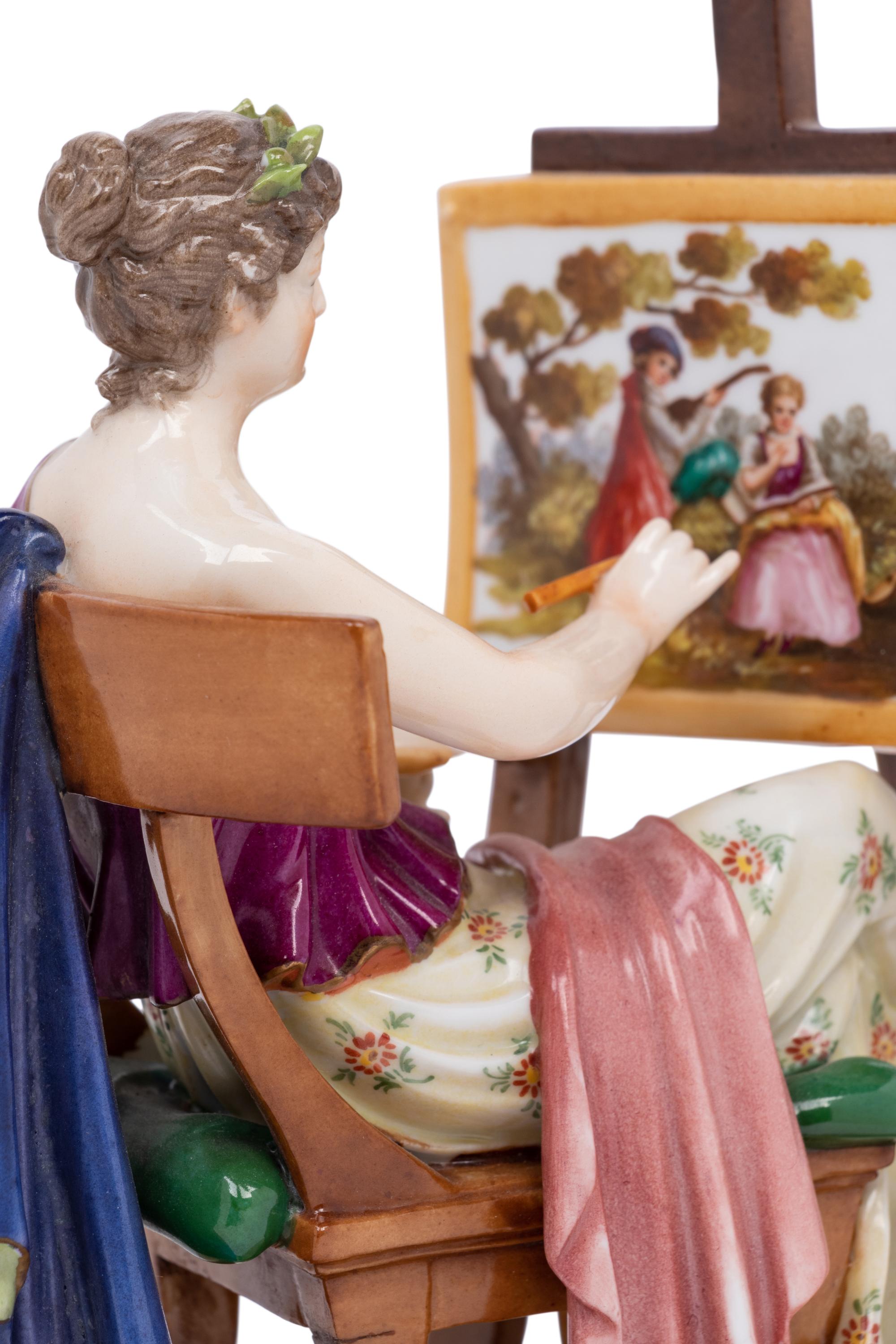 A Continental Porcelain Allegorical Figure