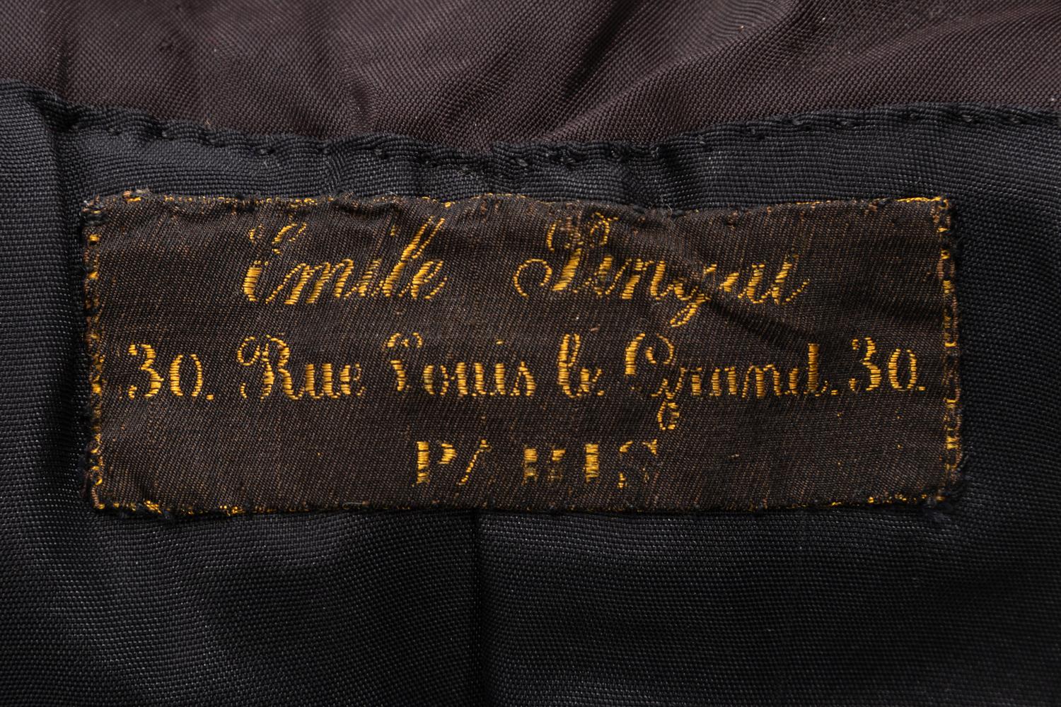 Emile Pingat Embroidered Wool Coat, c1890