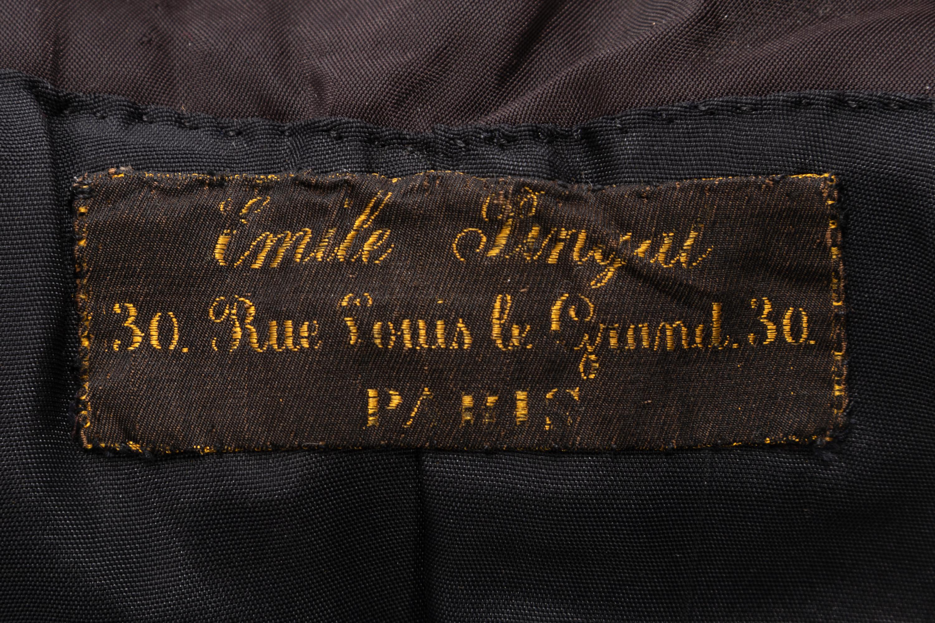 Emile Pingat Embroidered Wool Coat, c1890