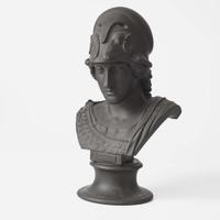 A Pair of Wedgwood Black Basalt Library Busts UK, early 19th century