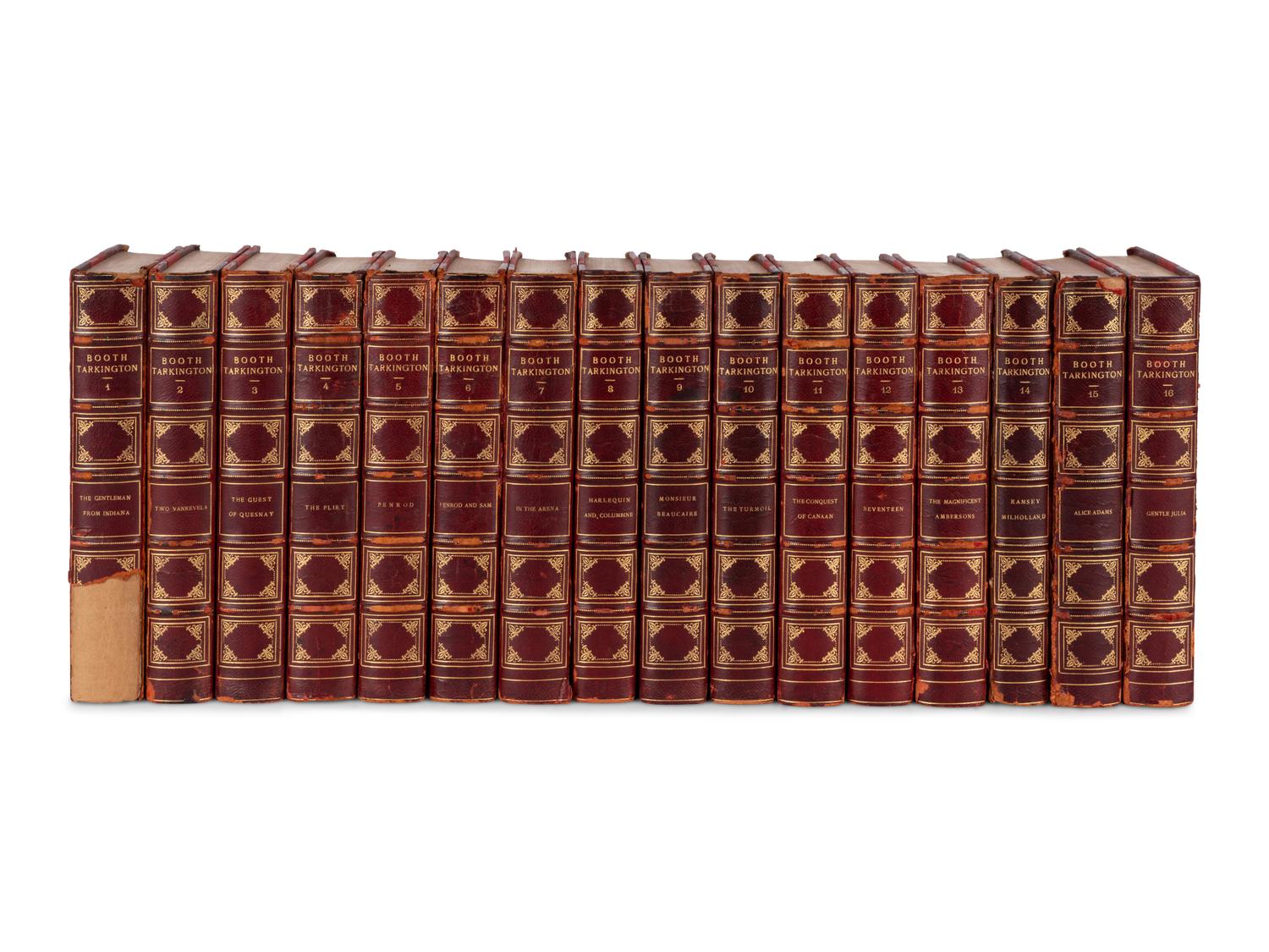 [BINDINGS & SETS]. TARKINGTON, Booth (1869-1946). The Works . Garden City, NY: Doubleday, Page & Company, 1922.