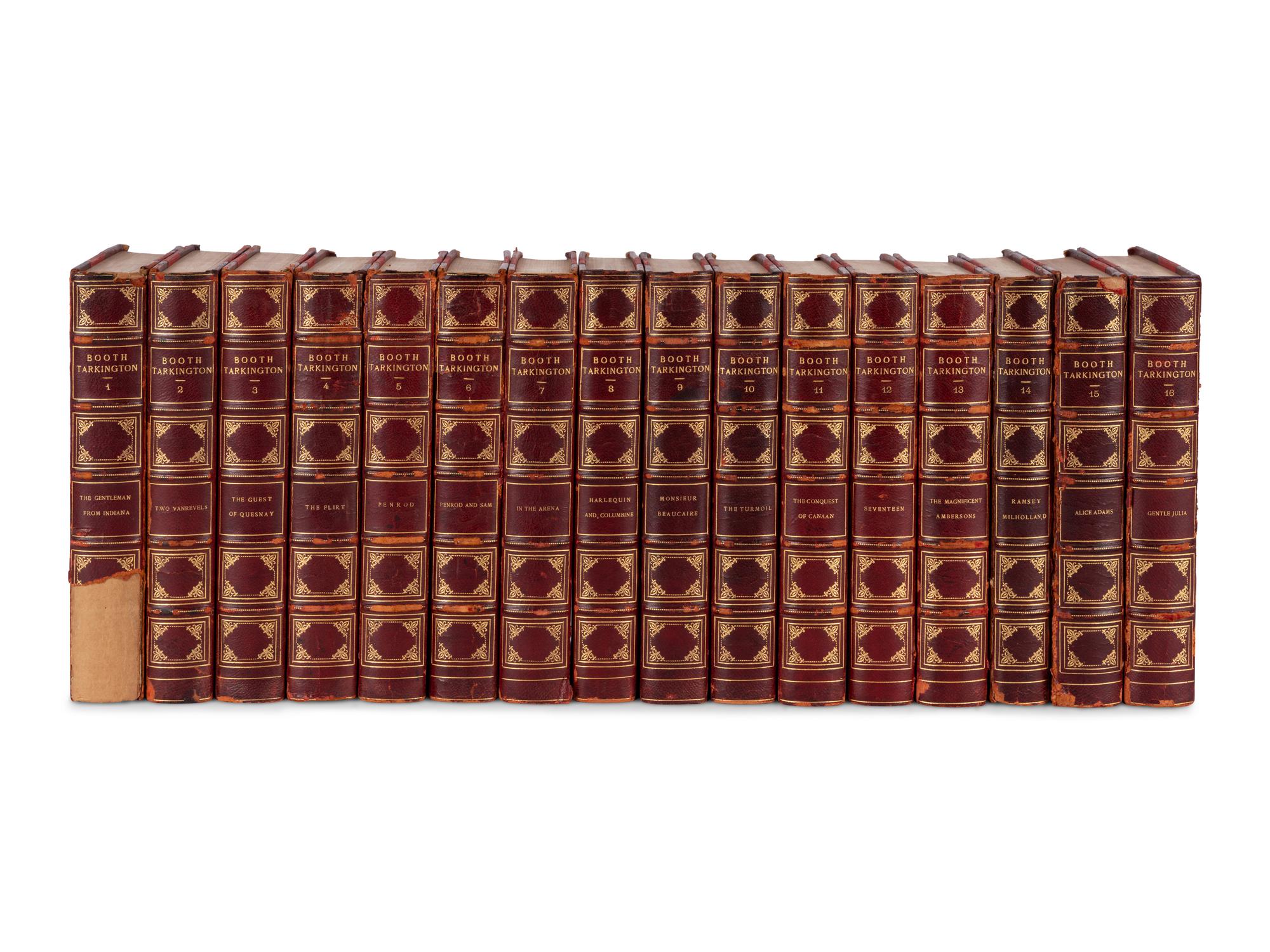 [BINDINGS & SETS]. TARKINGTON, Booth (1869-1946). The Works . Garden City, NY: Doubleday, Page & Company, 1922.