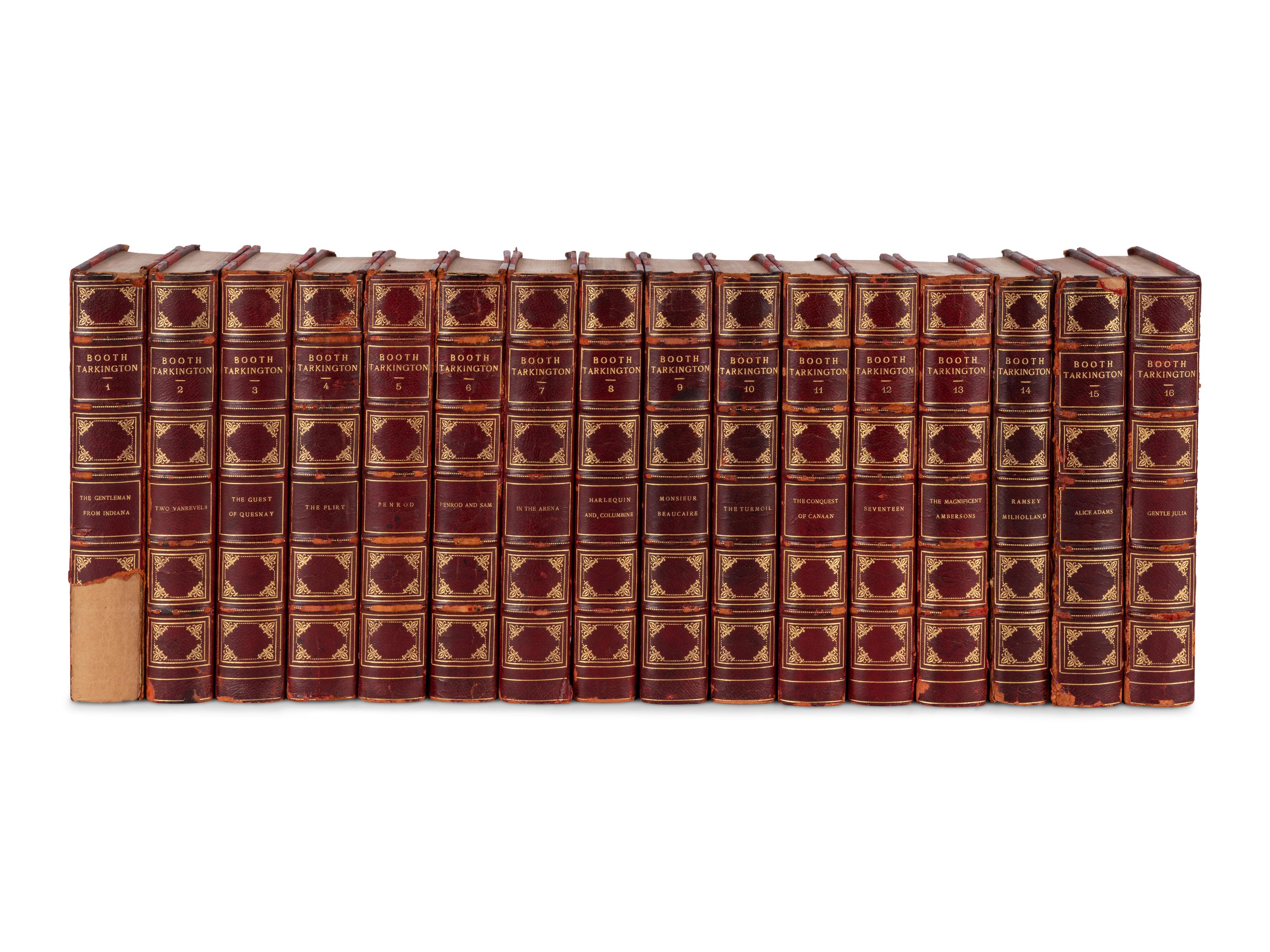 [BINDINGS & SETS]. TARKINGTON, Booth (1869-1946). The Works . Garden City, NY: Doubleday, Page & Company, 1922.